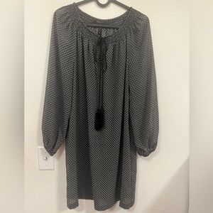 BCBG Maxazria tunic sheer dress with tassels